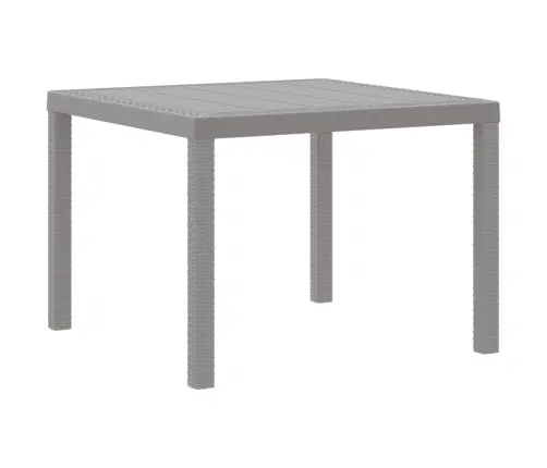 Dārza Galds Gaiši Pelēks 100X100X73 Cm Poli Rattan Vidaxl Dārza Galds Gaiši Pelēks 100X100X73 Cm Poli Rattan Vidaxl