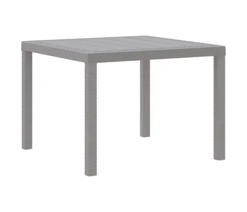 Dārza Galds Gaiši Pelēks 100X100X73 Cm Poli Rattan Vidaxl Dārza Galds Gaiši Pelēks 100X100X73 Cm Poli Rattan Vidaxl