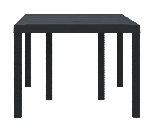 Dārza Galds Antracīts 150X100X73 Cm Polietilēna Rotangā Vidaxl