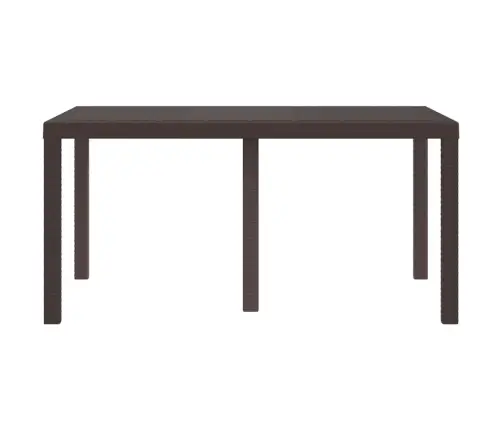 Dārza Galds Brūns 150X100X73 Cm Poliestera Rattan Vidaxl