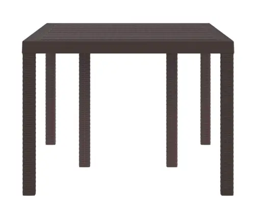 Dārza Galds Brūns 150X100X73 Cm Poliestera Rattan Vidaxl