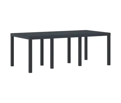 Dārza Galds Antracīta Krāsā 200X100X73 Cm No Polirotanga Vidaxl Dārza Galds Antracīta Krāsā 200X100X73 Cm No Polirotanga Vidaxl