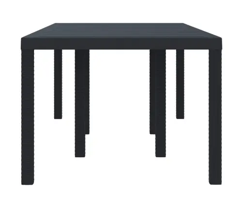 Dārza Galds Antracīta Krāsā 200X100X73 Cm No Polirotanga Vidaxl Dārza Galds Antracīta Krāsā 200X100X73 Cm No Polirotanga Vidaxl