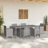 Sodo Stalas Šviesiai Pilka 200 X 100 X 73 Cm Poliratanas