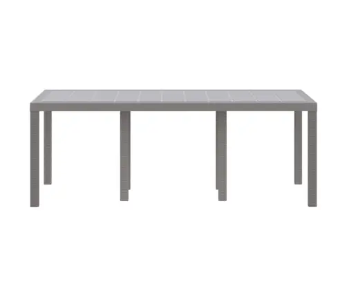 Sodo Stalas Šviesiai Pilka 200 X 100 X 73 Cm Poliratanas