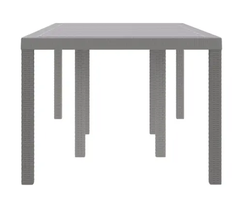 Sodo Stalas Šviesiai Pilka 200 X 100 X 73 Cm Poliratanas