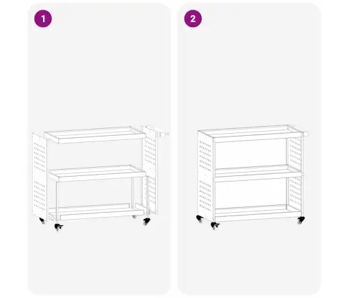 Instrumentu Ratiņi Ar Plauktu Ar Riteni Ar Uzglabāšanu Melna 75 X 35 X 73 Cm Metāls Vidaxl