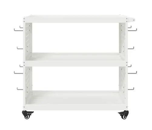 Instrumentu Ratiņi Balts 75 X 35 X 73 Cm Pulverkrāsots Tērauds Vidaxl