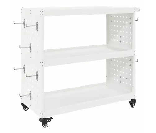 Instrumentu Ratiņi Balts 75 X 35 X 73 Cm Pulverkrāsots Tērauds Vidaxl