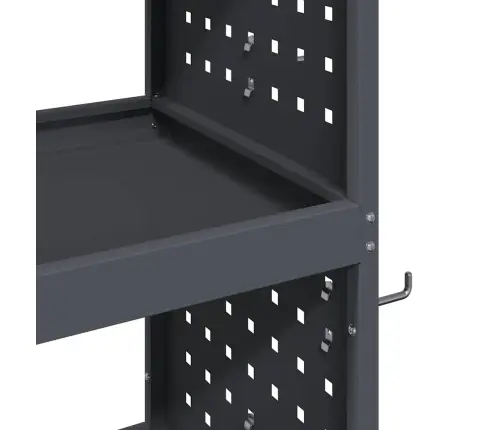 Instrumentu Ratiņi Ar Plauktu Ar Riteni Antracīts 75 X 35 X 73 Cm Metāls Vidaxl