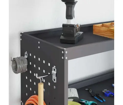 Instrumentu Ratiņi Ar Plauktu Ar Riteni Antracīts 75 X 35 X 73 Cm Metāls Vidaxl