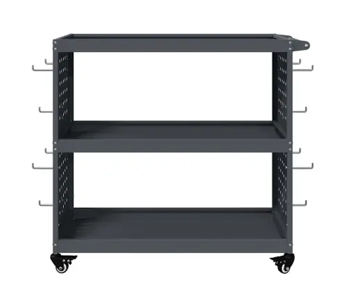 Instrumentu Ratiņi Ar Plauktu Ar Riteni Antracīts 75 X 35 X 73 Cm Metāls Vidaxl