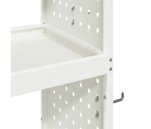 Instrumentu Ratiņi Ar Plauktu Ar Riteni Ar Uzglabāšanu Balts 65 X 35 X 111 Cm Metāls Vidaxl
