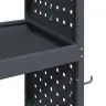 Instrumentu Ratiņi Ar Plauktu Ar Riteni Ar Uzglabāšanu Antracīts 65 X 35 X 111 Cm Vidaxl