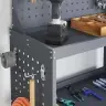 Instrumentu Ratiņi Ar Plauktu Ar Riteni Ar Uzglabāšanu Antracīts 65 X 35 X 111 Cm Vidaxl