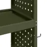 Instrumentu Ratiņi Ar Plauktu Ar Riteni Ar Uzglabāšanu Olīvu Zaļa 65 X 35 X 111 Cm Vidaxl