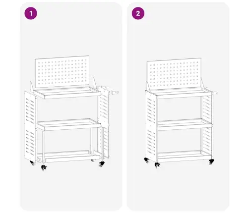 Instrumentu Ratiņi Ar Plauktu Ar Riteni Ar Uzglabāšanu Olīvu Zaļa 65 X 35 X 111 Cm Vidaxl