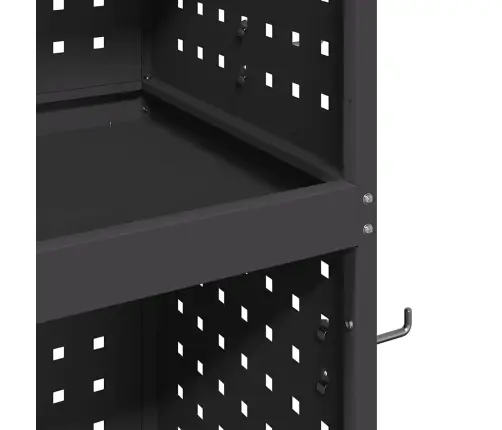 Instrumentu Ratiņi Melna 65 X 35 X 111 Cm Pulverkrāsots Tērauds Vidaxl