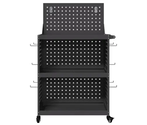 Instrumentu Ratiņi Melna 65 X 35 X 111 Cm Pulverkrāsots Tērauds Vidaxl