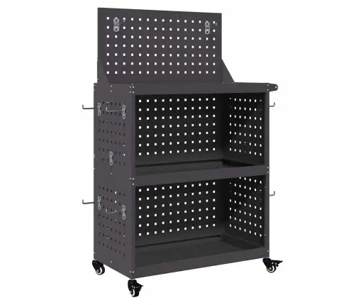 Instrumentu Ratiņi Melna 65 X 35 X 111 Cm Pulverkrāsots Tērauds Vidaxl