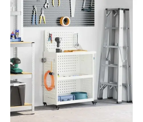 Tööriistade Käru Valge 65 X 35 X 111 Cm Külmvalmistatud Teras