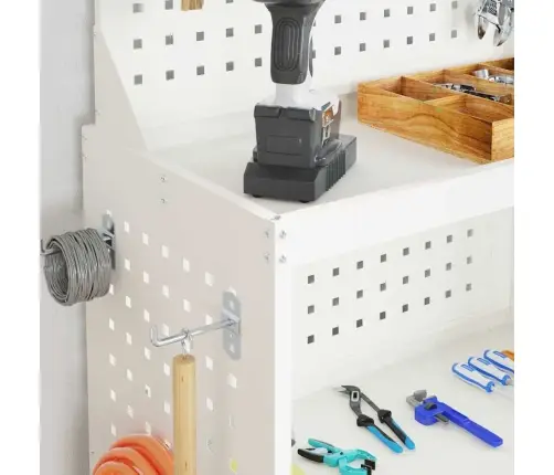 Tööriistade Käru Valge 65 X 35 X 111 Cm Külmvalmistatud Teras