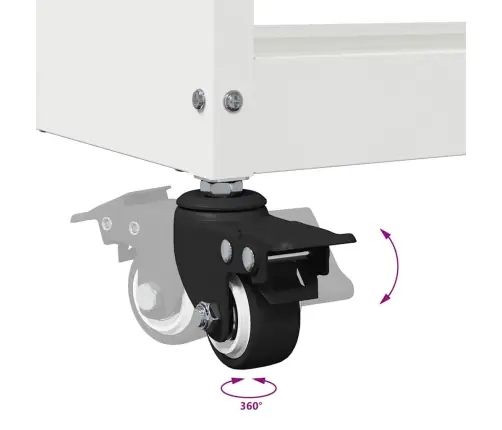 Tööriistade Käru Valge 65 X 35 X 111 Cm Külmvalmistatud Teras