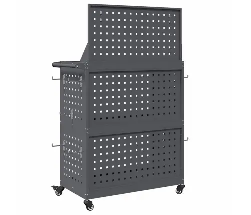 Įrankių Vežimėlis Su Lentyna Antracitas 65 X 35 X 111 Cm