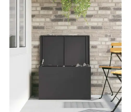 Lauko Saugojimo Dėžė Juoda 80 X 50,5 X 50 Cm Plienas