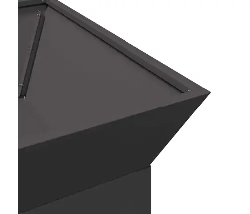 Uguns Bedre Melna 50 X 50 X 40 Cm Tērauds Vidaxl