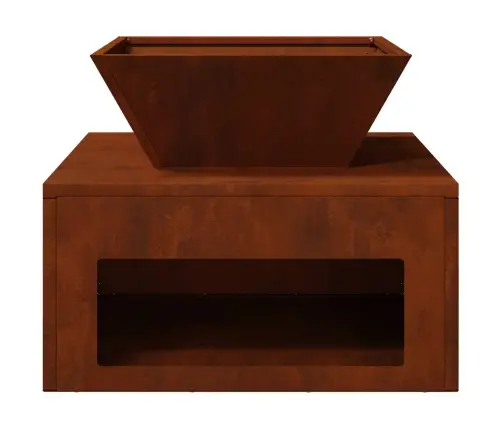 Uguns Bedre 50 X 50 X 40 Cm Corten Tērauds Vidaxl