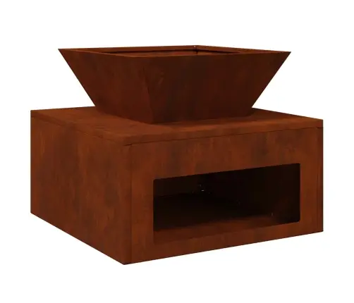 Uguns Bedre 50 X 50 X 40 Cm Corten Tērauds Vidaxl