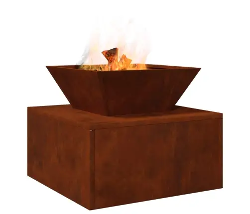Uguns Bedre 50 X 50 X 40 Cm Corten Tērauds Vidaxl