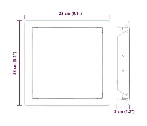 Pieejas Panelis 2 Pcs Balts 20 X 20 Cm Tērauds Vidaxl