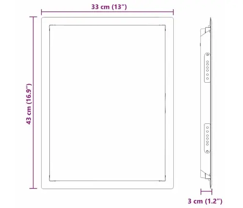 Juurdepääs Paneel Valge 63 X 33 X 3 Cm Teras
