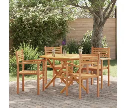 Dārza Saliekamās Krēsli 4 Pcs Brūna 55.5 X 55.5 X 90 Cm Vidaxl