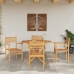 Dārza Saliekamās Krēsli 4 Pcs Brūna 55.5 X 55.5 X 90 Cm Vidaxl