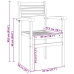 Dārza Saliekamās Krēsli 4 Pcs Brūna 55.5 X 55.5 X 90 Cm Vidaxl