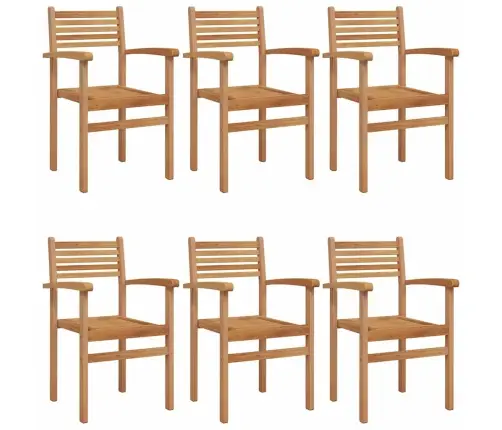 Dārza Saliekamās Krēsli 6 Pcs Brūna 55.5 X 55.5 X 90 Cm Vidaxl