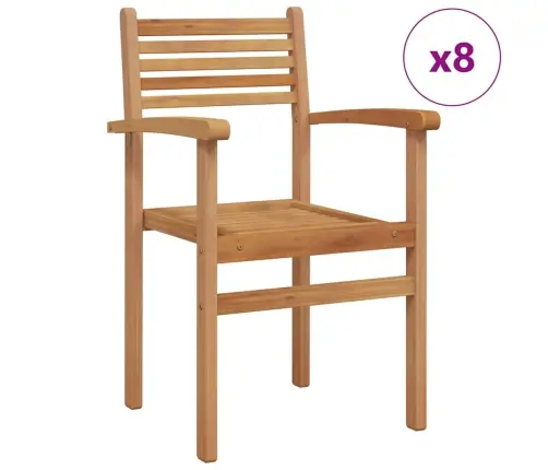 Sodo Krėslai, Kurie Vienas Ant Kito Sukraunami 8 Pcs Ruda