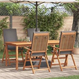 Dārza Krēsls 4 Pcs Brūna 57 X 71.5 X 104Cm Masīvs Tīkkoks Vidaxl