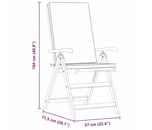 Atpūtas Dārza Krēsli Ar Spilveniem 4 Gab. Masīvs Tīkkoks Vidaxl
