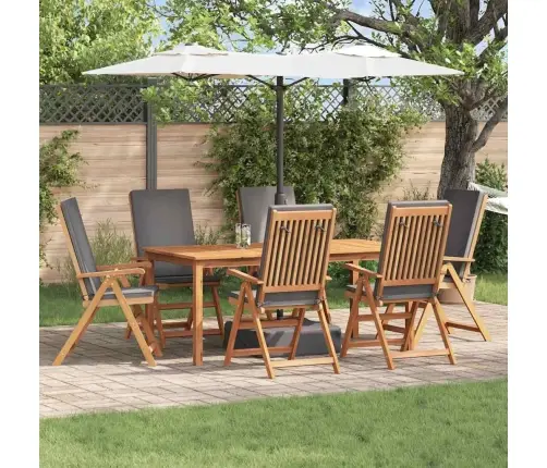 Atpūtas Dārza Krēsli Ar Spilveniem 6 Gab. Masīvs Tīkkoks Vidaxl