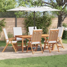 Dārza Krēsls 6 Pcs Brūna 57 X 71.5 X 104Cm Masīvs Tīkkoks Vidaxl
