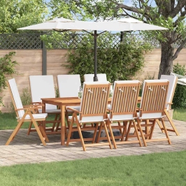 Dārza Krēsls 8 Pcs Brūna 57 X 71.5 X 104Cm Masīvs Tīkkoks Vidaxl