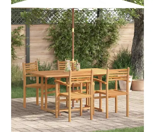 Aia Söögilaudade Komplekt 5 Pcs Neutraalne Tugev Akatsiapuu