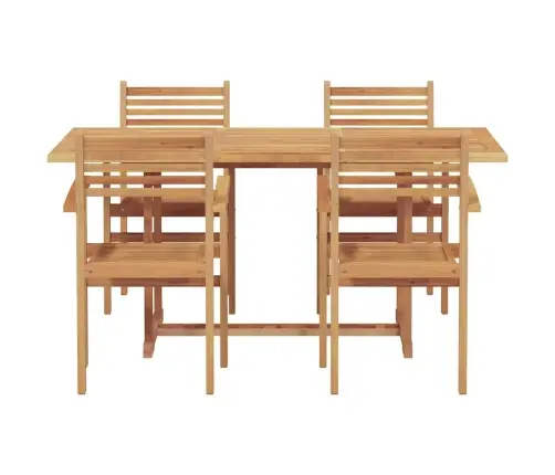 Aia Söögilaudade Komplekt 5 Pcs Neutraalne Tugev Akatsiapuu