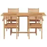 Aia Söögilaudade Komplekt 5 Pcs Neutraalne Tugev Akatsiapuu