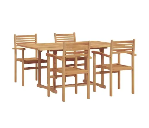 Aia Söögilaudade Komplekt 5 Pcs Neutraalne Tugev Akatsiapuu