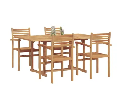 Aia Söögilaudade Komplekt 5 Pcs Neutraalne Tugev Akatsiapuu